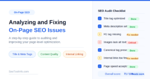 Analyzing and Fixing On-Page SEO Issues